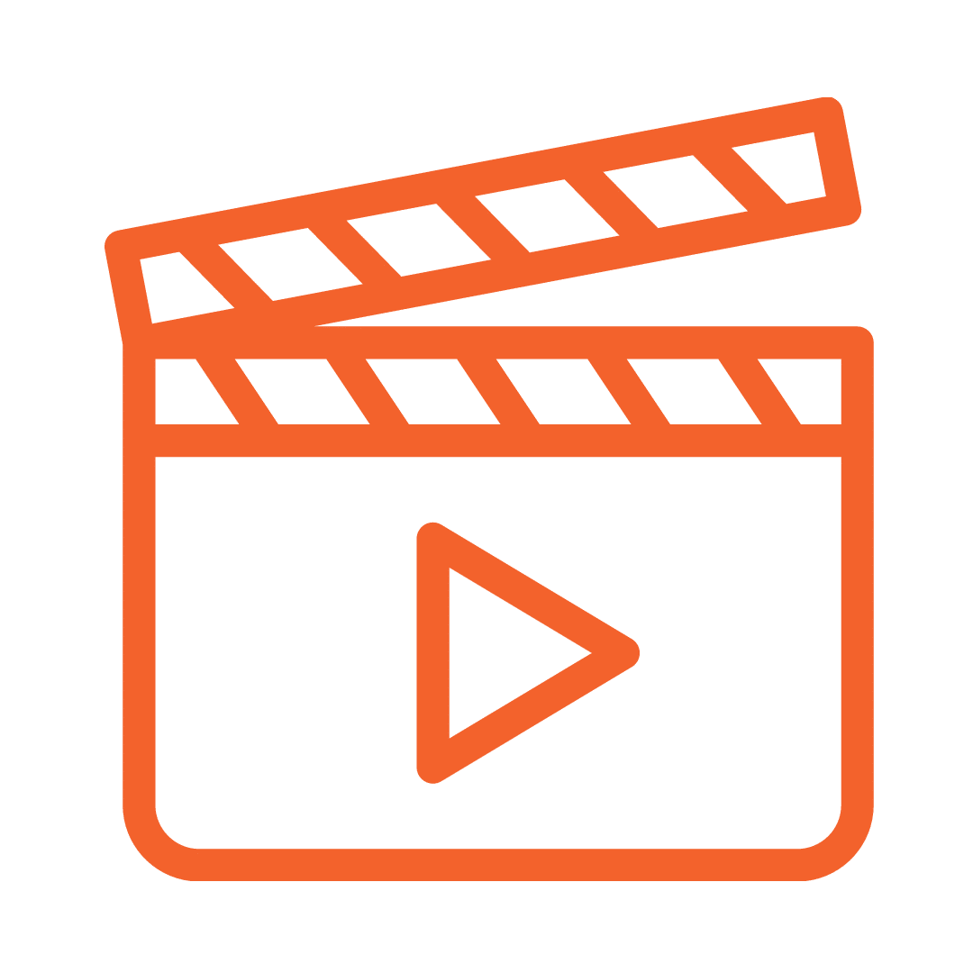 orange icon of video 