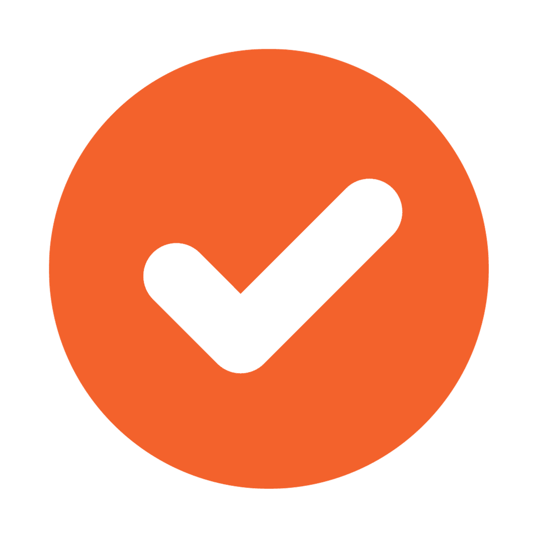 orange checkmark icon