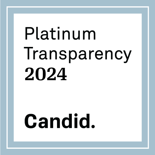 White graphic with black text for Platinum Transparency 2024 Candid